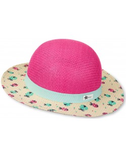 Pălărie de paie pentru copii Sterntaler - 55 cm, 4-7 ani, roz
