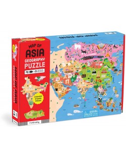 Puzzle pentru copii Mudpuppy din 70 de piese - Harta Asiei