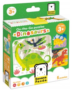 puzzle pentru copii Banana Panda 5 în 1 - Dinozauri