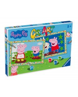 Set de pictură pentru copii Ravensburger CreArt - Peppa Pig