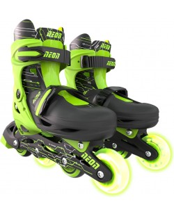 Role pentru copii 2 în 1 Yvolution - Neon Combo Skates, marimea 30-33, verde