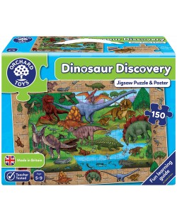 Puzzle pentru copii Orchard Toys - Descoperirea dinozaurilor, 150 piese