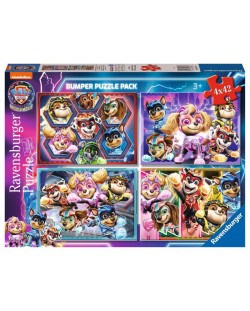 Puzzle pentru copii Ravensburger din  4 x 42 piese - Paw Patrol:Super film