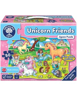 Puzzle pentru copii Orchard Toys - Prietenii unicorni, 50 piese