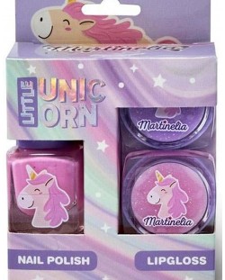 Set de cosmetice pentru copii Martinelia - Little Unicorn, 3 bucăți