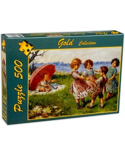 Puzzle Gold Puzzle de 500 piese - Copii la joaca