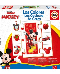Educa 6 în 1 Puzzle pentru copii - Culori cu Mickey Mouse și prietenii săi 