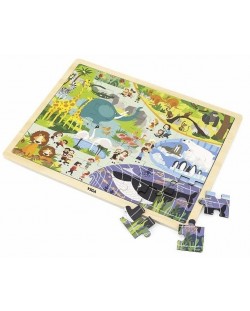 Puzzle pentru copii Viga - Zoo, 48 piese 