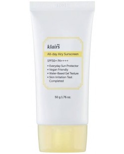 Dear Klairs Cremă de protecție solară All-day, SPF50+, 50 ml