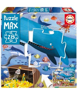 Puzzle pentru copii Educa din 28 piese maxi - Animale sub mare