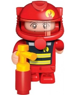 Jucărie BanBao - Mini figurină Pompier, 10 cm