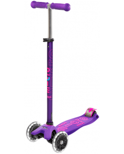 Scooter pentru copii Micro - Maxi Deluxe LED, Purple