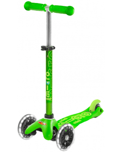 Scooter pentru copii Micro - Mini Deluxe LED, Green