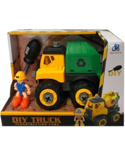 Jucarie pentru copii Asis - Camion de gunoi DIY Truck