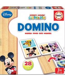 Puzzle din lemn pentru copii Educa de 28 piese - Mickey Mouse, domino
