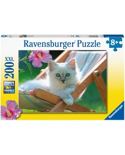 Puzzle pentru copii  Ravensburger din  200 XXL piese - Pisicuță albă