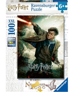 Puzzle pentru copii  Ravensburger din  100 XXL piese - Lumea magică a lui Harry Potter