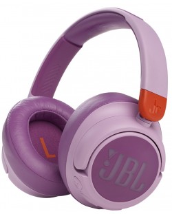 Casti wireless pentru copii JBL - JR 460NC, ANC, roz