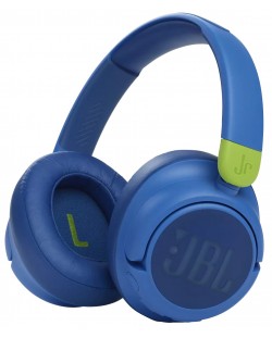 Casti wireless pentru copii JBL - JR 460NC, ANC, albastre