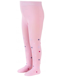 Colanți de bumbac pentru copii Sterntaler - Asterisks, 92 cm, 2-3 ani, roz