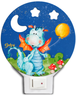 Lampa de veghe pentru copii, LED, Dekori - Dragon