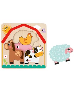 Tooky Toy - Puzzle multistrat, Ferma 