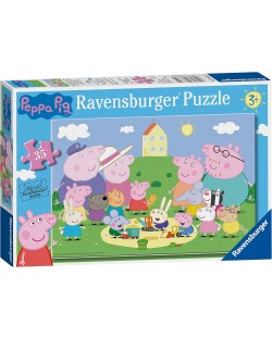 Puzzle pentru copii Ravensburger  din 35 piese - Distracție la soare cu Peppa Pig