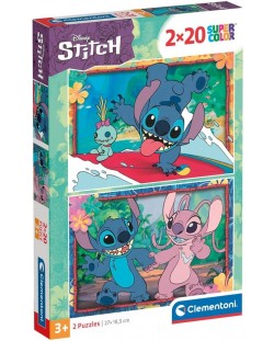 Puzzle pentru copii  Clementoni din 2 x 20 piese - Stitch