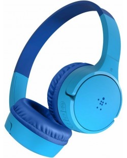 Casti cu microfon pentru copii Belkin - SoundForm Mini, wireless, albastre