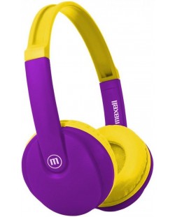 Casti pentru copii Maxell - BT350, violet/galben