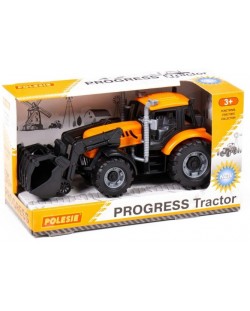 Jucărie Polesie Progress - Tractor de inerție cu lopată de închidere