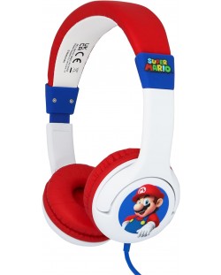 Căști pentru copii OTL Technologies - Super Mario SM1107, multicolore