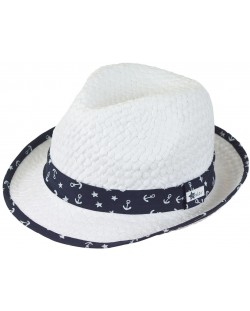 Pălărie de paie pentru copii Sterntaler - 51 cm, 18-24 luni, albă