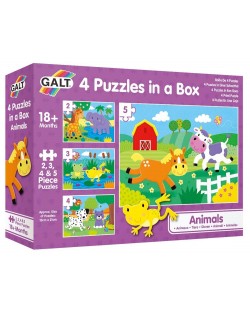 Puzzle pentru copii Galt - Animale, 4 piese