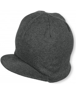 Pălărie  tricotată pentru copii cu vizor Sterntaler - 51 cm, 18-24 luni, gri