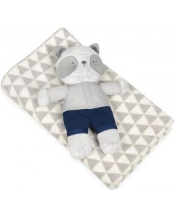 Pătură pentru copii cu jucărie de pluș Baby Matex - Carol, Panda