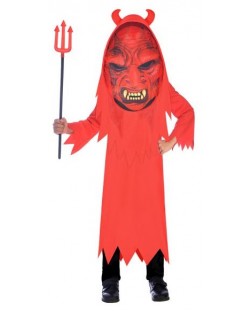 Costum de carnaval pentru copii Amscan - Devil Big Head, 8-10 ani