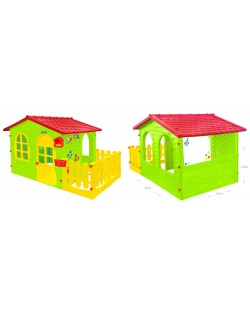 Casuta pentru copii Mochtoys  - cu gard si tabla de desenat