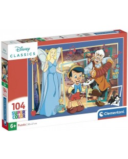 Puzzle pentru copii  Clementoni din 104 piese - Pinocchio