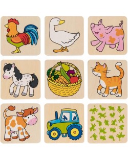 Goki Joc de memorie pentru copii - Farm Animals II