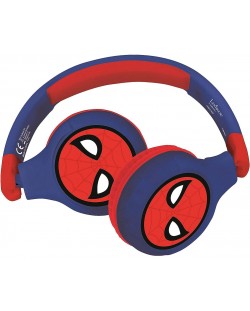 Căști pentru copii Lexibook - Spider-Man HPBT010SP, wireless, albastru 