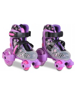 Patine cu rotile pentru copii Byox - Little Beetle Violet Girl, 26-29 