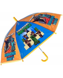Umbrelă pentru copii Coriex Minecraft - Albastru și galben
