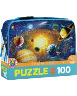 Eurographics Puzzle de 100 de piese pentru copii - Lunch Box "Explorând sistemul solar"