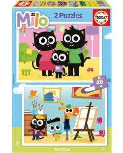 Educa 2 x 48 piese puzzle - Milo 