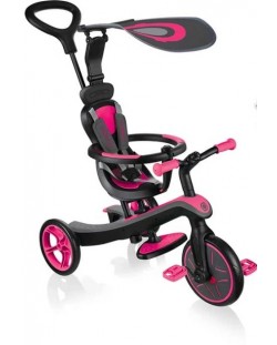 Tricicleta pentru copii 4 in 1 Globber - Trike Explorer, roz