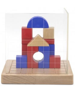 Joc pentru copii cu blocuri de lemn Viga - Compoziții de construcție 3D