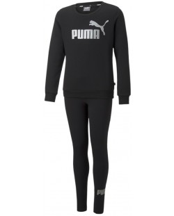 Echipament sportiv pentru copii Puma - Logo Crew FL & Leggings, negru