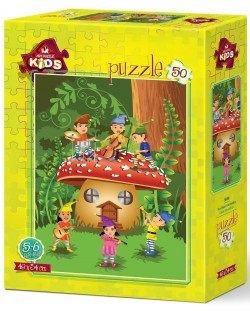 Puzzle pentru copii Art Puzzle din 50 de părți- Orchestra în pădure