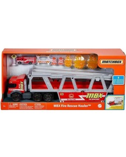 Jucarie Mattel - Camion autotransportator Fire Rescue Hauler